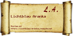 Lichtblau Aranka névjegykártya