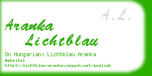 aranka lichtblau business card